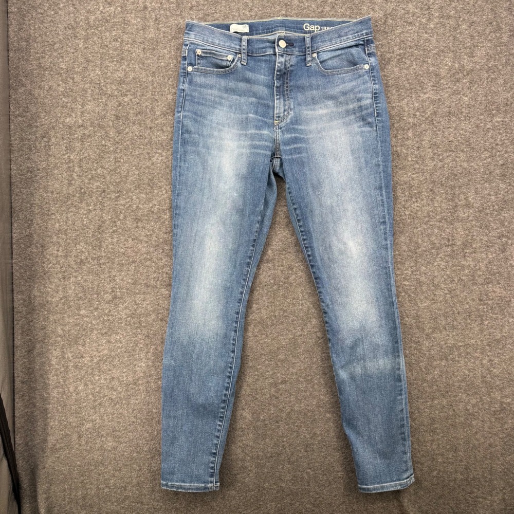 Gap 1969 True Skinny Jeans Womens 31 Regular Medium Wash Blue Denim Tall